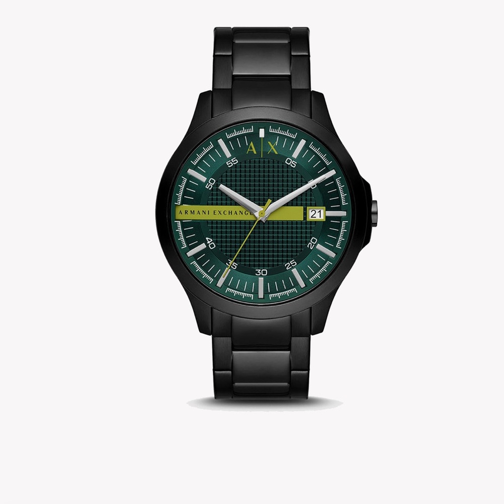🆕 Armani Exchange AlX 2450 Black Stainless Steel Watch.